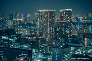 芝浦方面の高層ビル群