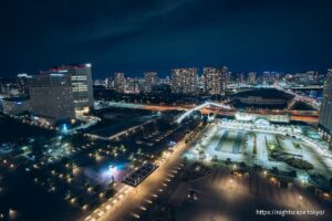 東京ベイ有明ワシントンホテルの客室から見る夜景
