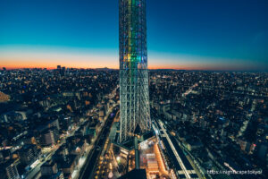 スカイツリーイーストタワー展望フロアの夜景